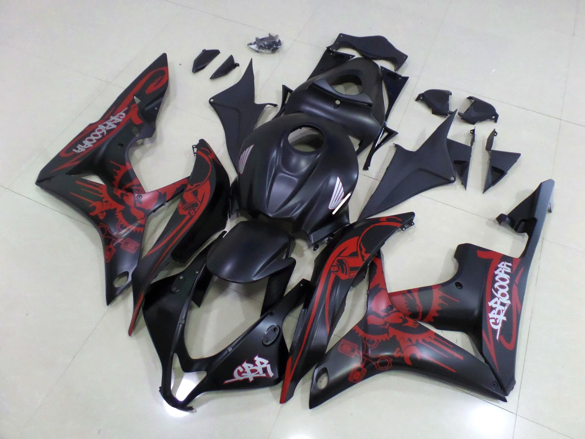

Motorcycle Fairings Kit Fit FOR HONDA CBR600RR 2007-2008 Bodywork set High quality injection Red Black