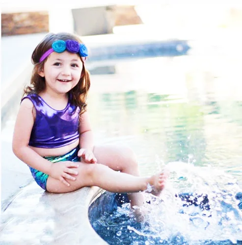 Восхитительный детский купальный костюм из 2 предметов для маленьких девочек