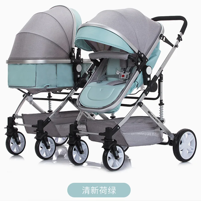 Сдвоенная прогулочная коляска Bugaboo donkey бренд мама лицо бок о бок Близнецы для второго ребенка складной коляска - Цвет: Split frame4