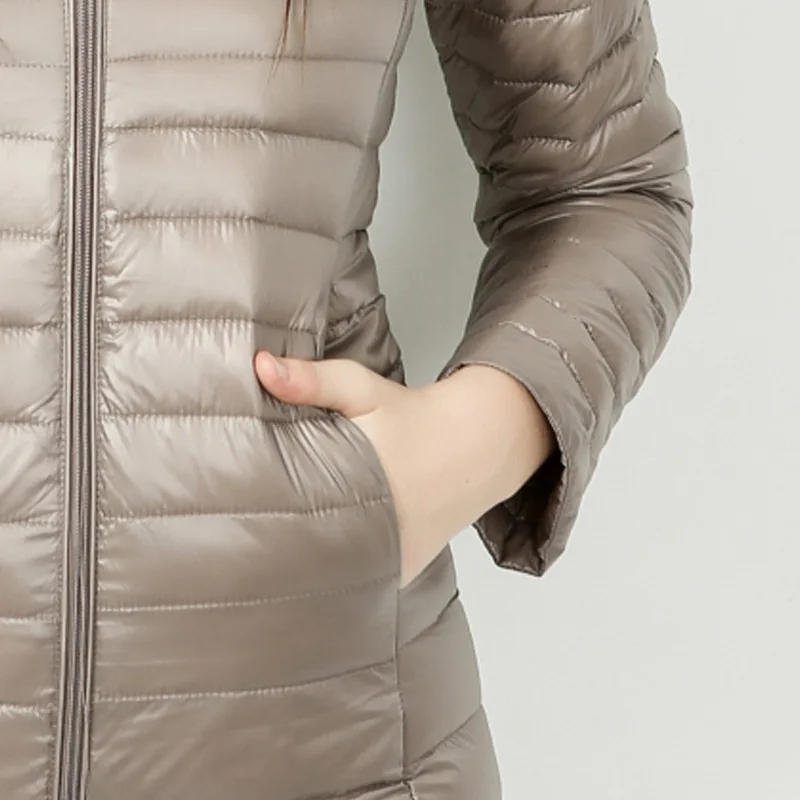 Лидер продаж женская тонкая куртка средней длины большого размера модная