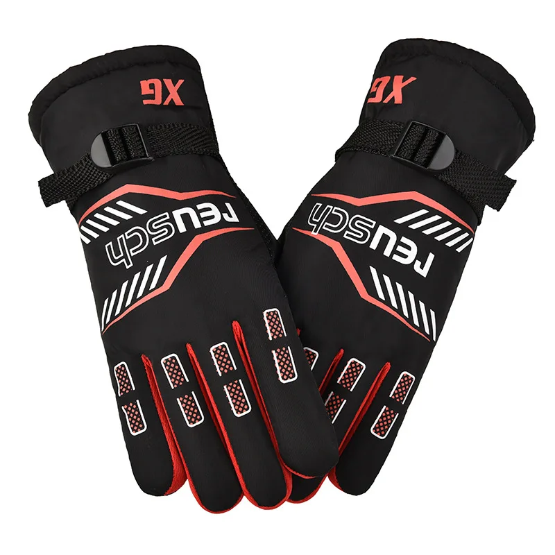 

Sports outdoor cycling gloves autumn and winter windproof and waterproof ski finger thickening and velvet warm gloves