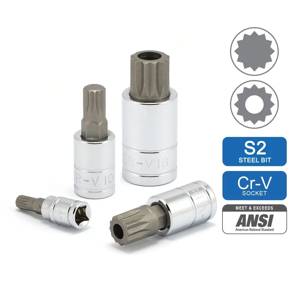 Набор трещоточных торцевых головок XZN 10 шт. Трещоточный торцевой ключ инструмент