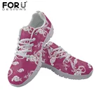 Женские туфли на плоской подошве FORUDESIGNS, с рисунком китайского дракона, повседневная обувь на шнуровке, женские дышащие сетчатые кроссовки, прогулочная обувь