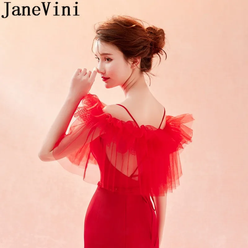 Черная сетчатая Тюлевая женская накидка jaevini 2019 сексуальные красные свадебные