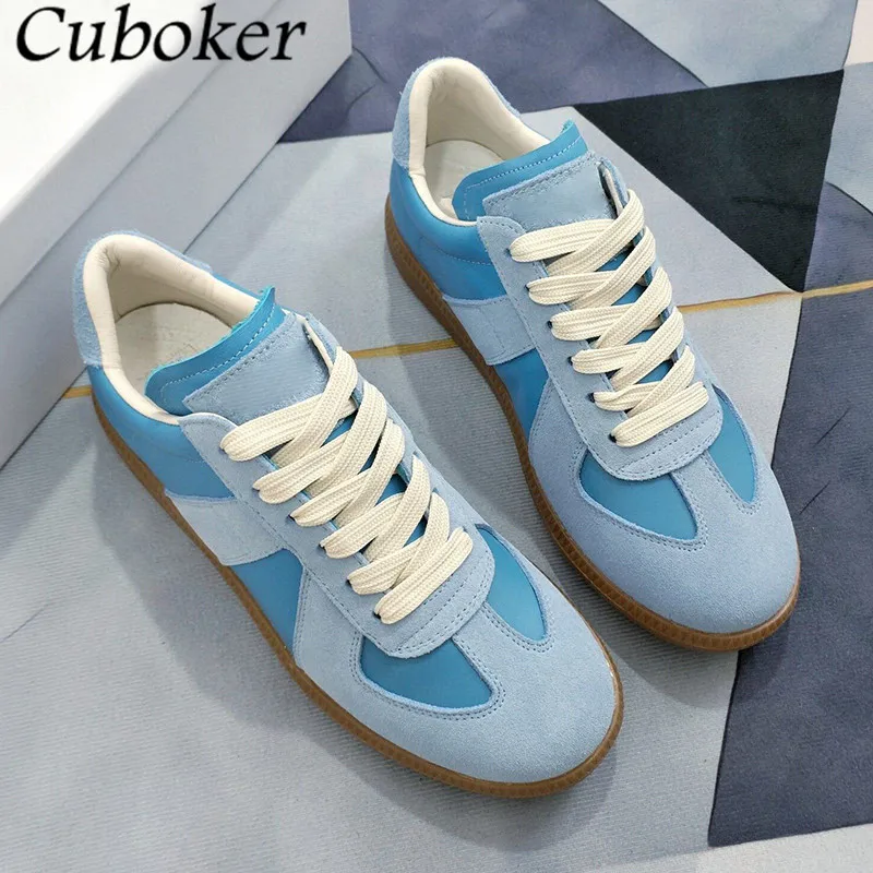 

Brand Runway Men Flat Trainers Sneakers Round Toe Black Patchwork Sneakers Male Spring Summer Out Walking Running Flat Shoes Men