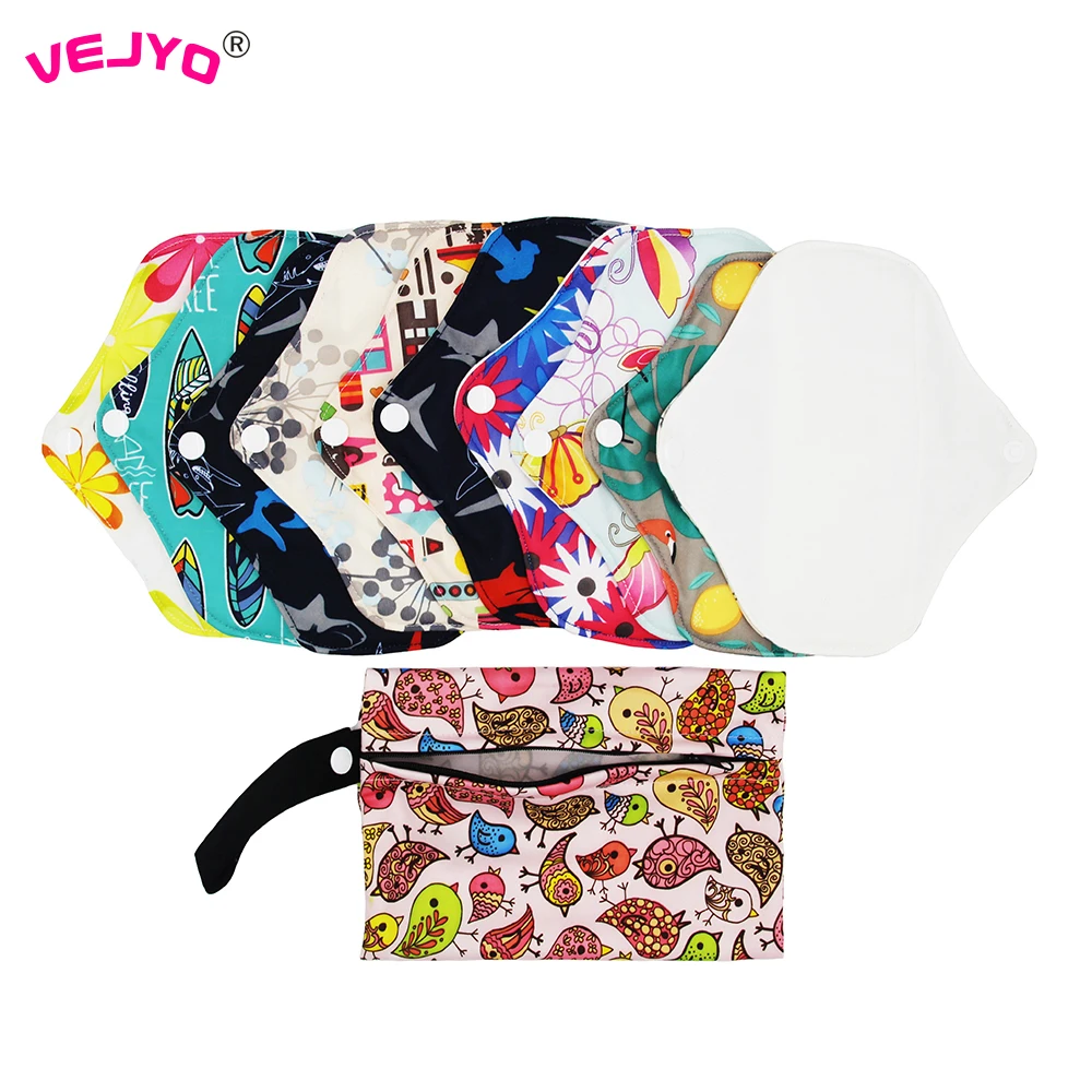 10 шт. многоразовые менструальные подкладки мягкие бамбуковые хлопковые