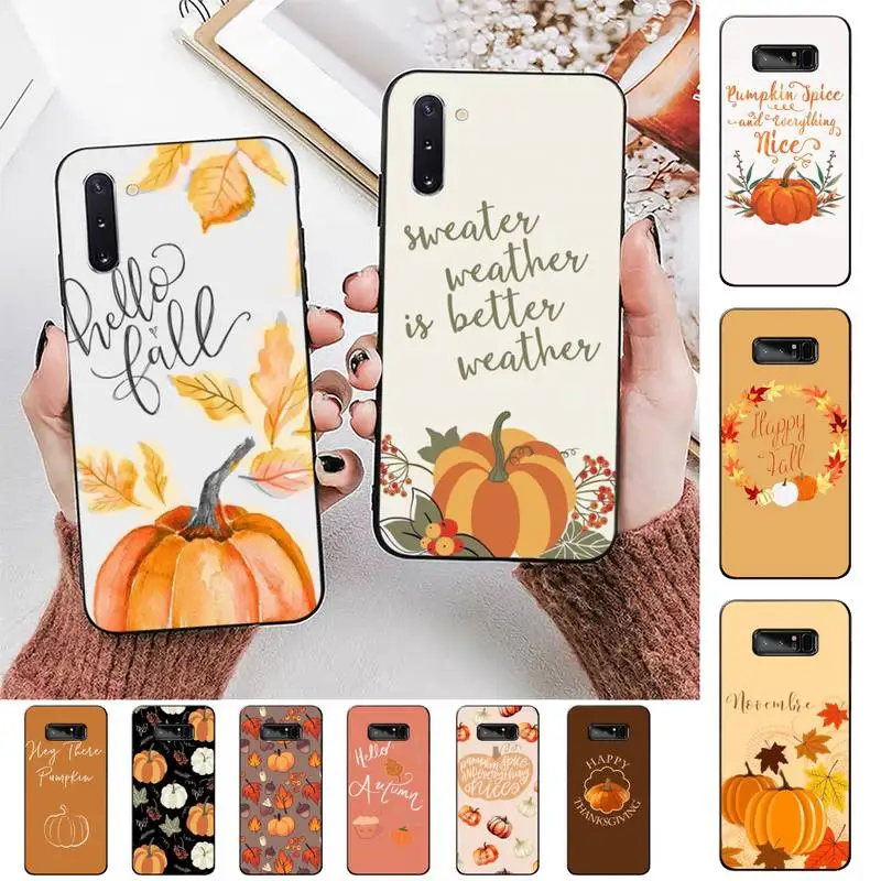 

TOPLBPCS Pumpkin happy fall Phone Case for Samsung Note 5 7 8 9 10 20 pro plus lite ultra A21 12 72