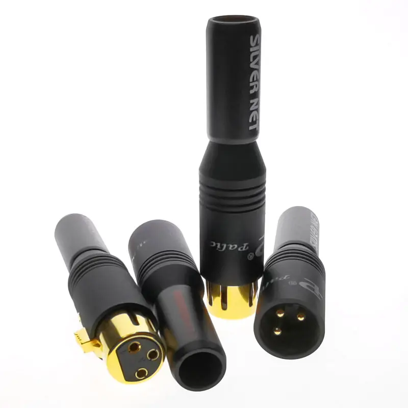 4 шт. Hi-Fi 24K позолоченный штекер XLR разъем сделай сам аудио кабель адаптер |