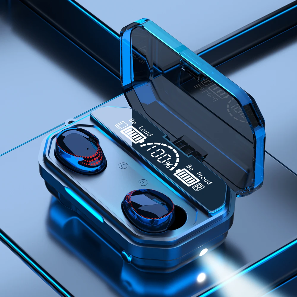 

TWS Bluetooth 5. Earphones Earphone Wireless Bluetooth Headphones AI Control Gaming Headset Stereo Bass with Mic Noise Reduction