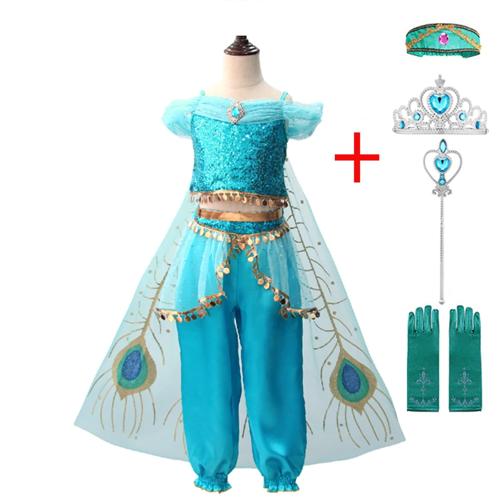 Костюм принцессы жасмин для детей платья танца живота индийские девочек платье