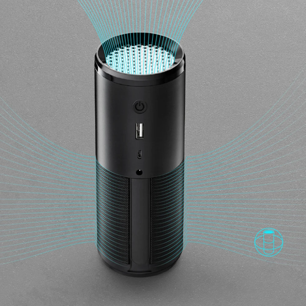 Алюминиевый сплав дизайн очиститель воздуха с USB HEPA фильтр свежий воздух анион