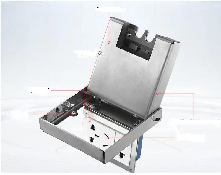 In acciaio inox terra inserto marmo presa può essere integrato con pavimento di piastrelle cinque-foro di rete di alimentazione
