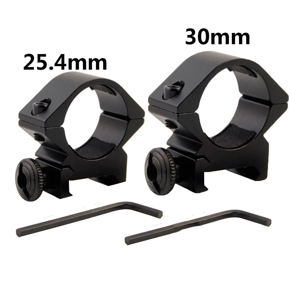 25.4 and 30mm 2 шт. Тактический 25,4/30 мм кольцо для прицела быстросъемный фонарик прицел Пикатинни адаптер низкий QD Крепление для прицела 20 мм рис рейка - Цвет: 25.4 and 30mm