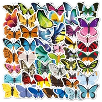 103050pcs colorful cartoon butterfly stickers waterproof diy guitar laptop fridge graffiti decals sticker packs kid toys