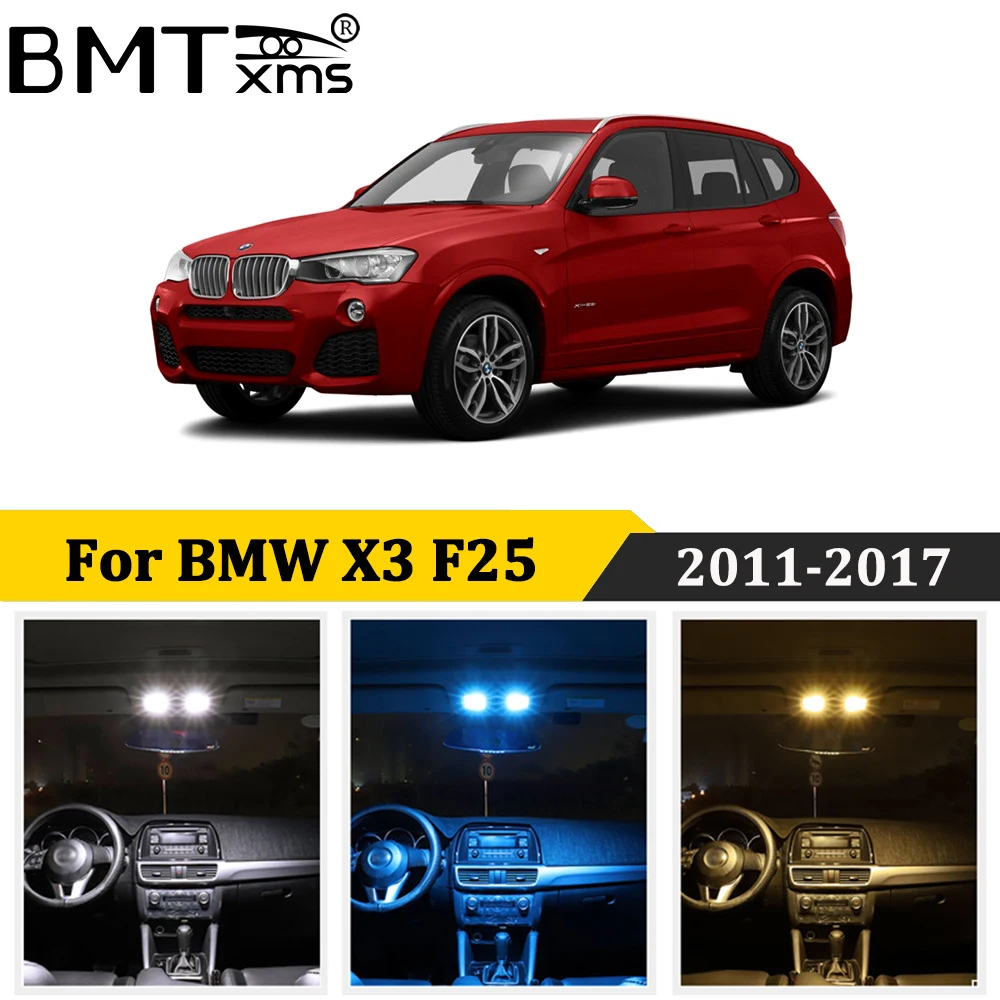 BMTxms 22 шт. Canbus для BMW X3 F25 2011 2017 светодиодный светильник интерьера автомобиля
