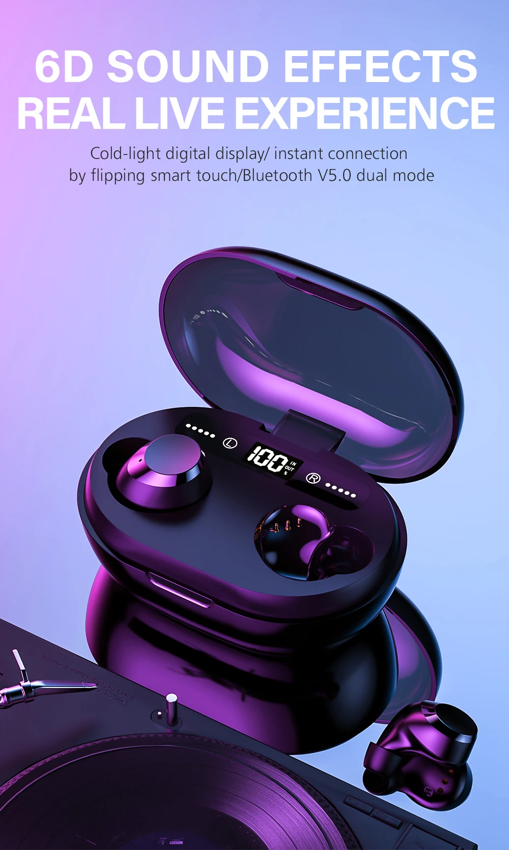 TWS C8S бинауральные Bluetooth 5,0 наушники сенсорное управление беспроводные наушники 8H время воспроизведения Водонепроницаемая гарнитура с шумоподавлением