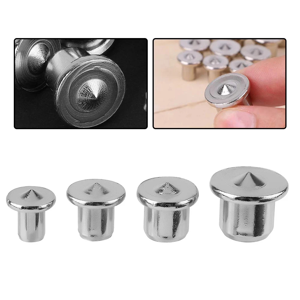 

12PCS Center Points Pin Woodworking Alignment Tool Round Wood Pin Locator 6 8 10 12MM for Accurate Drilling Proper Dowel