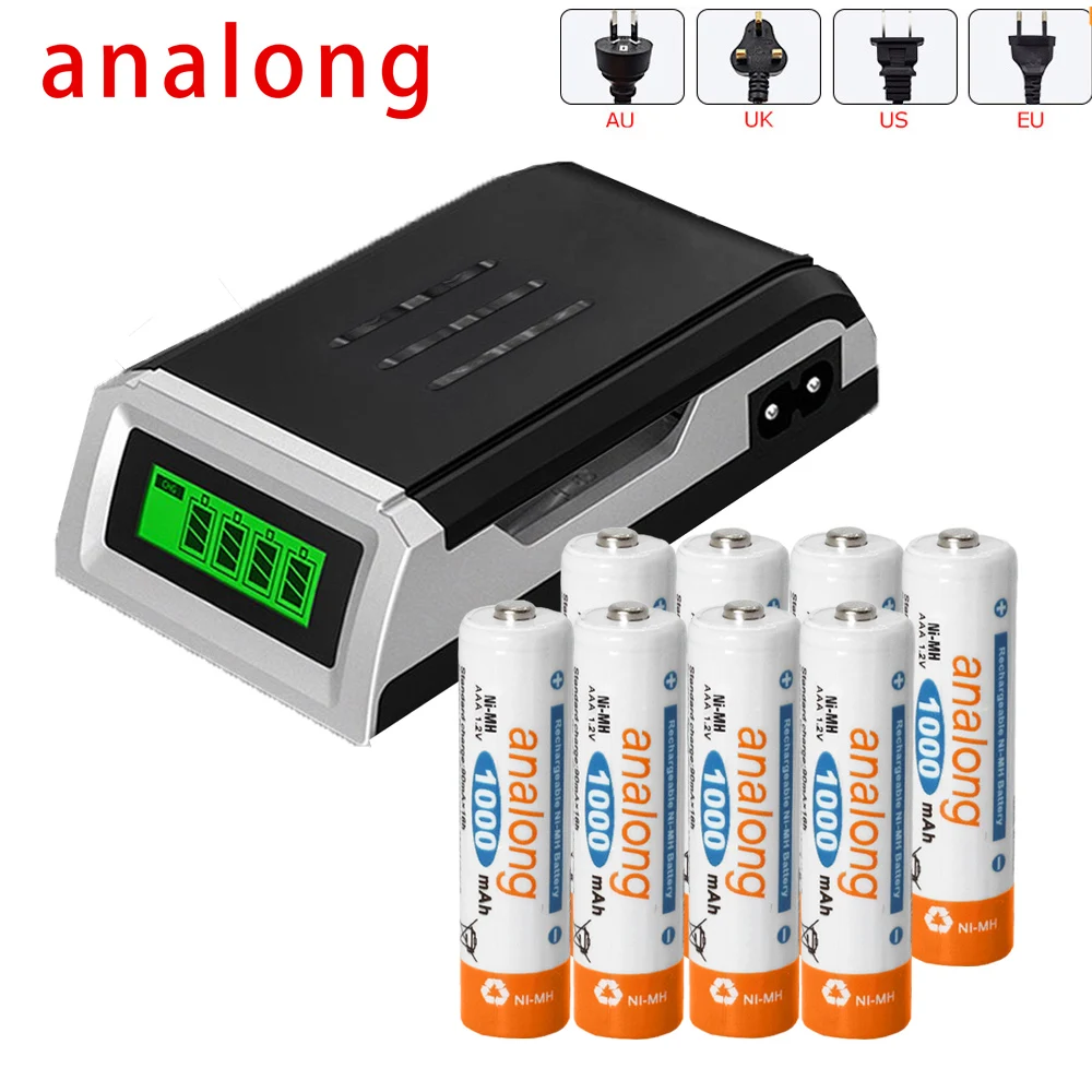 8 шт никель металл гидридных аккумуляторов AAA 1000 мАч высокой емкости 1 2 в