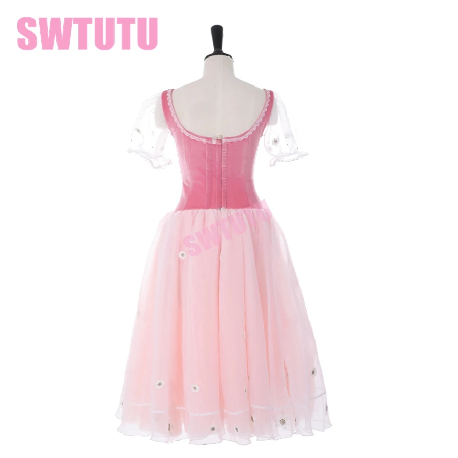 Розовое балетное платье-пачка для девочки-крестьянки горничной Романтическое