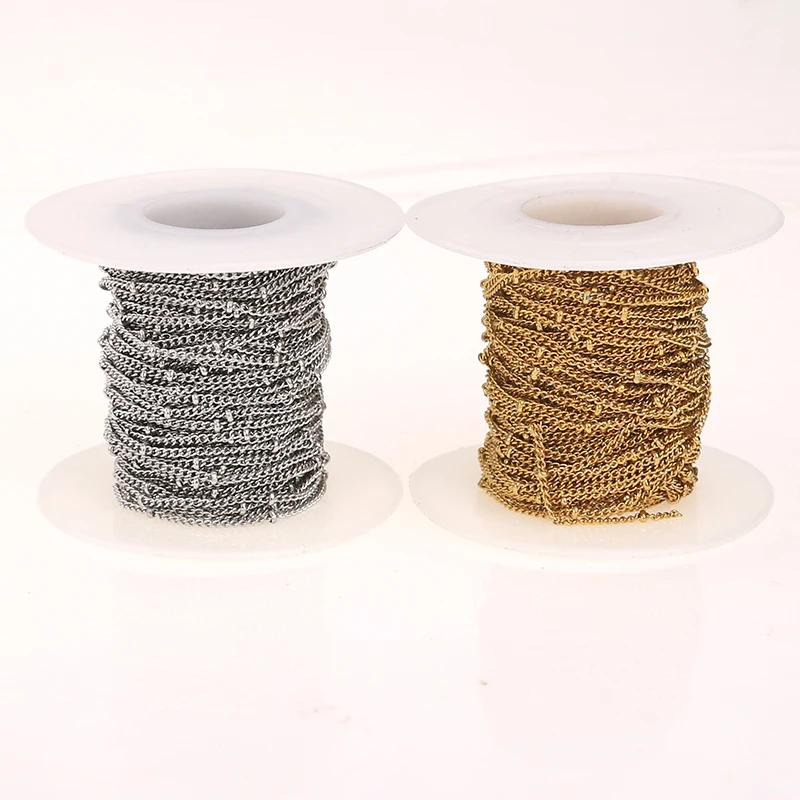 2 м трубка из нержавеющей стали зажим для кабеля бисера цепочка бусин сделай сам