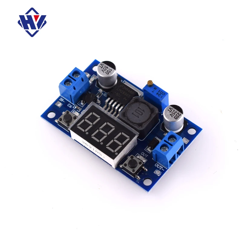 Регулируемый Модуль источника питания LM2596S с LED вольтметром | Электронные