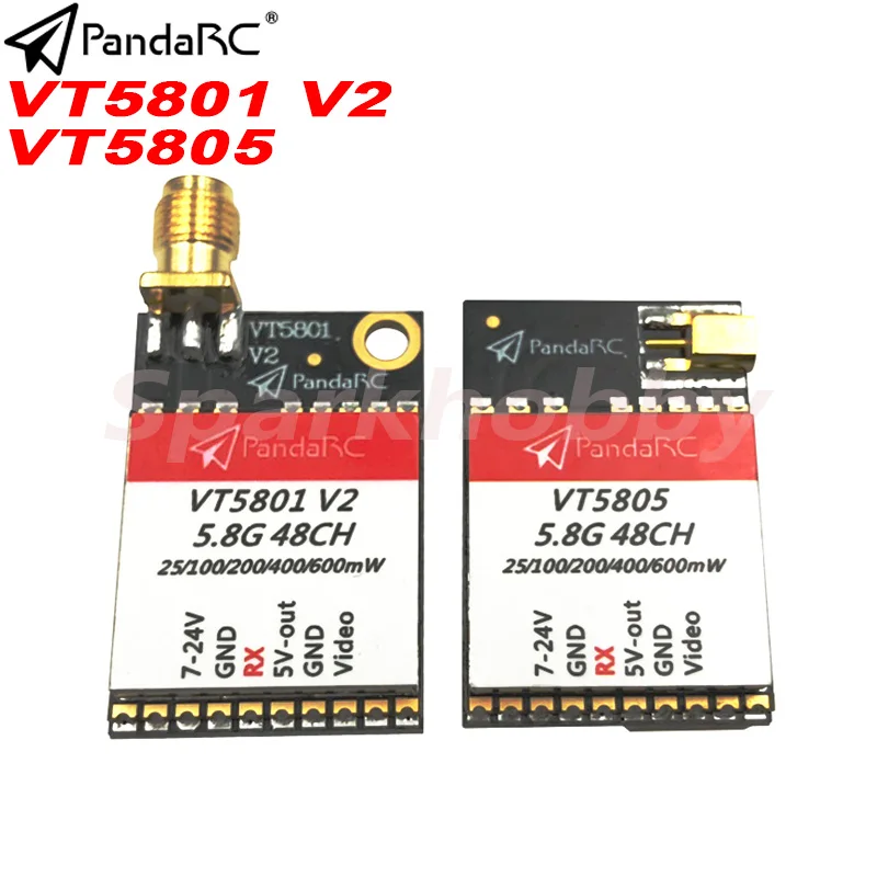 Видеопередатчик PandaRC VT5801 V2 VT5805 FPV 5 8 ГГц 48 каналов 25/100/200/400/600 мВт переключаемый OSD