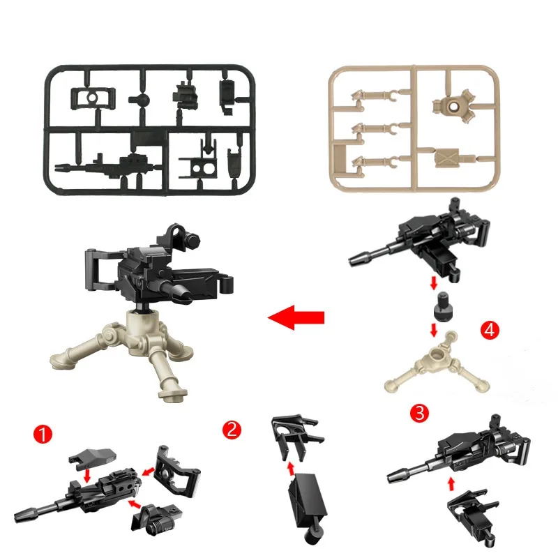 

Compatible for Locking Military The Toy Guns Weapon Box Building Blocks Toys For Children Assemble Military Army Toy Gifts