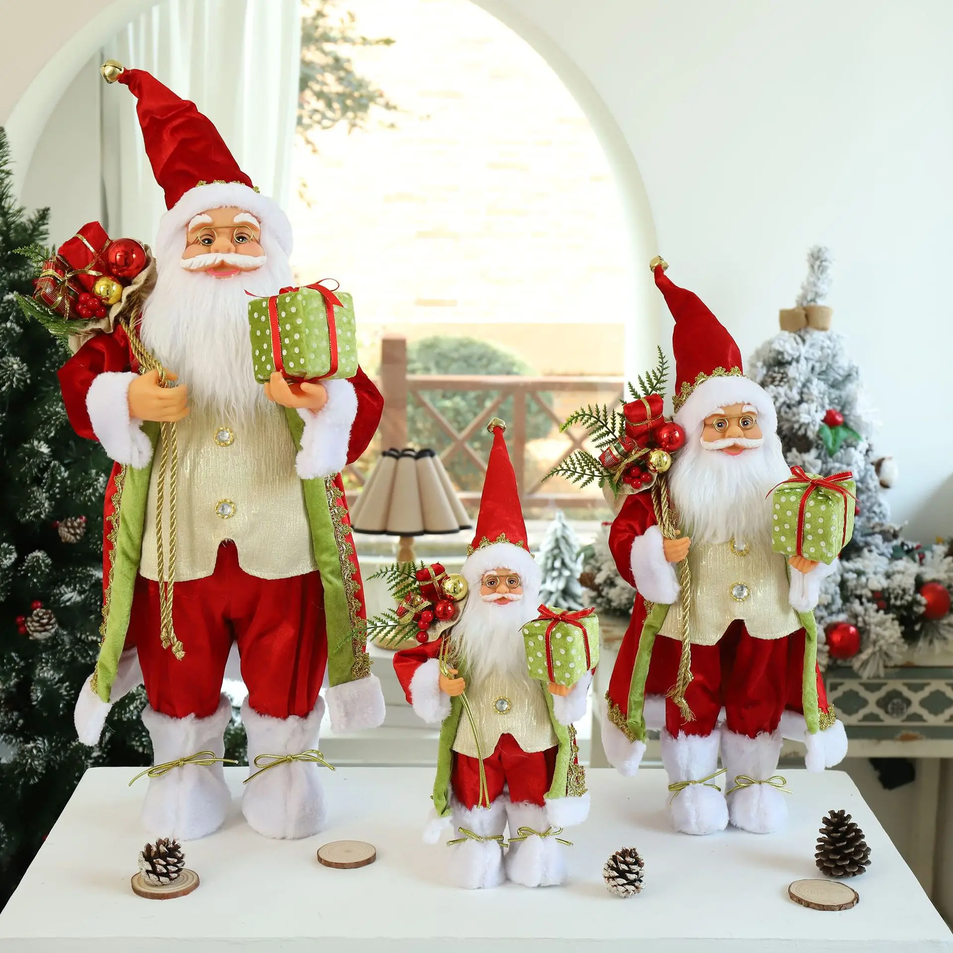 

Home Decoration Big Size Christmas Plush Toy Santa Claus Doll Christmas Tree Ornaments Elk Toys Gifts for Children New Year Xmas