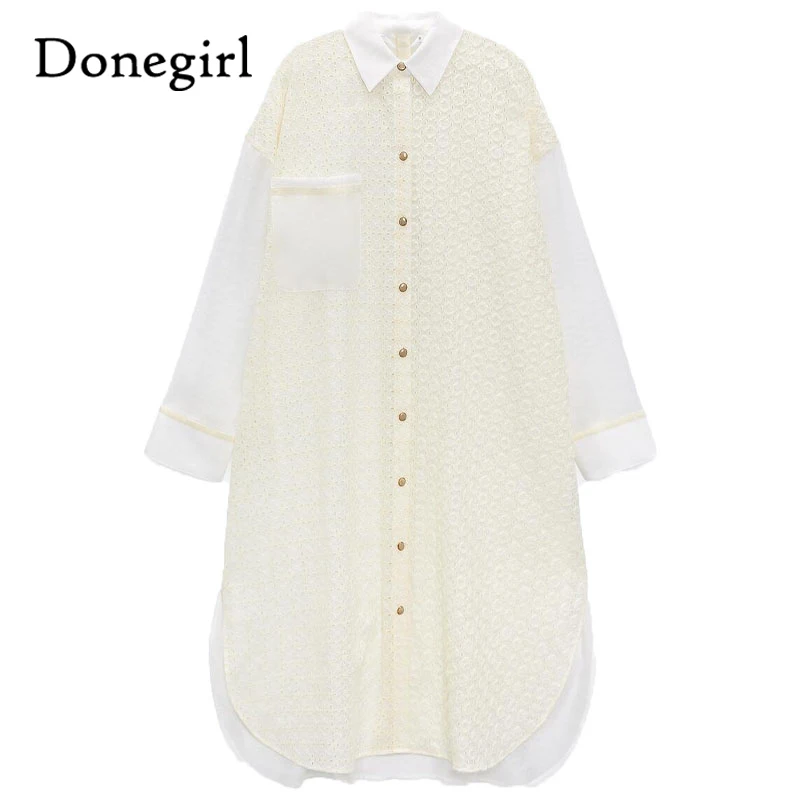 

Женское длинное платье с вышивкой, Повседневное платье с отложным воротником и длинным рукавом, лето 2021