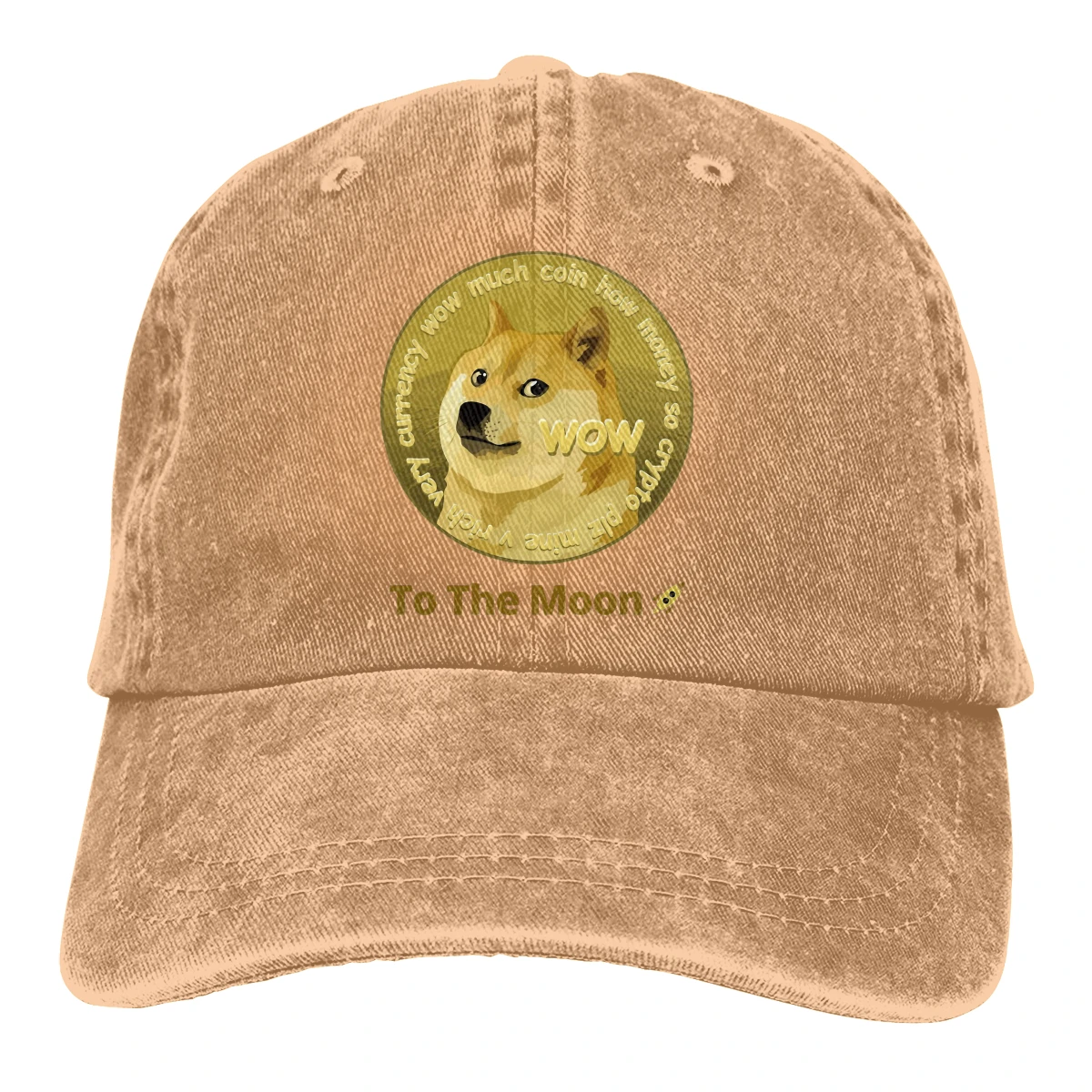 

Adjustable Solid Color Baseball Cap Dogecoin To The Moon! Washed Cotton Dogecoin Funny Bitcoin Sports Woman Hat