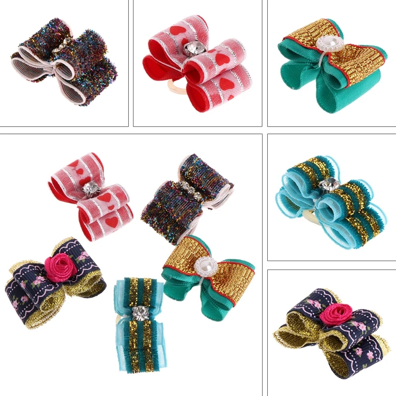 

Nice Pet Hair Clip Cute Hairpin Bow Knot Dog Puppy Cats ation Grooming Accessy
