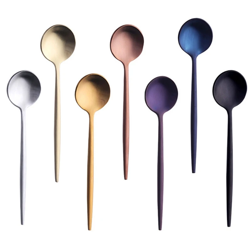 

G6DA 2 Pieces Stainless Steel Espresso Spoons Cute Small Coffee Spoon Stainless Steel Demitasse Spoon for Dessert & Appetizer