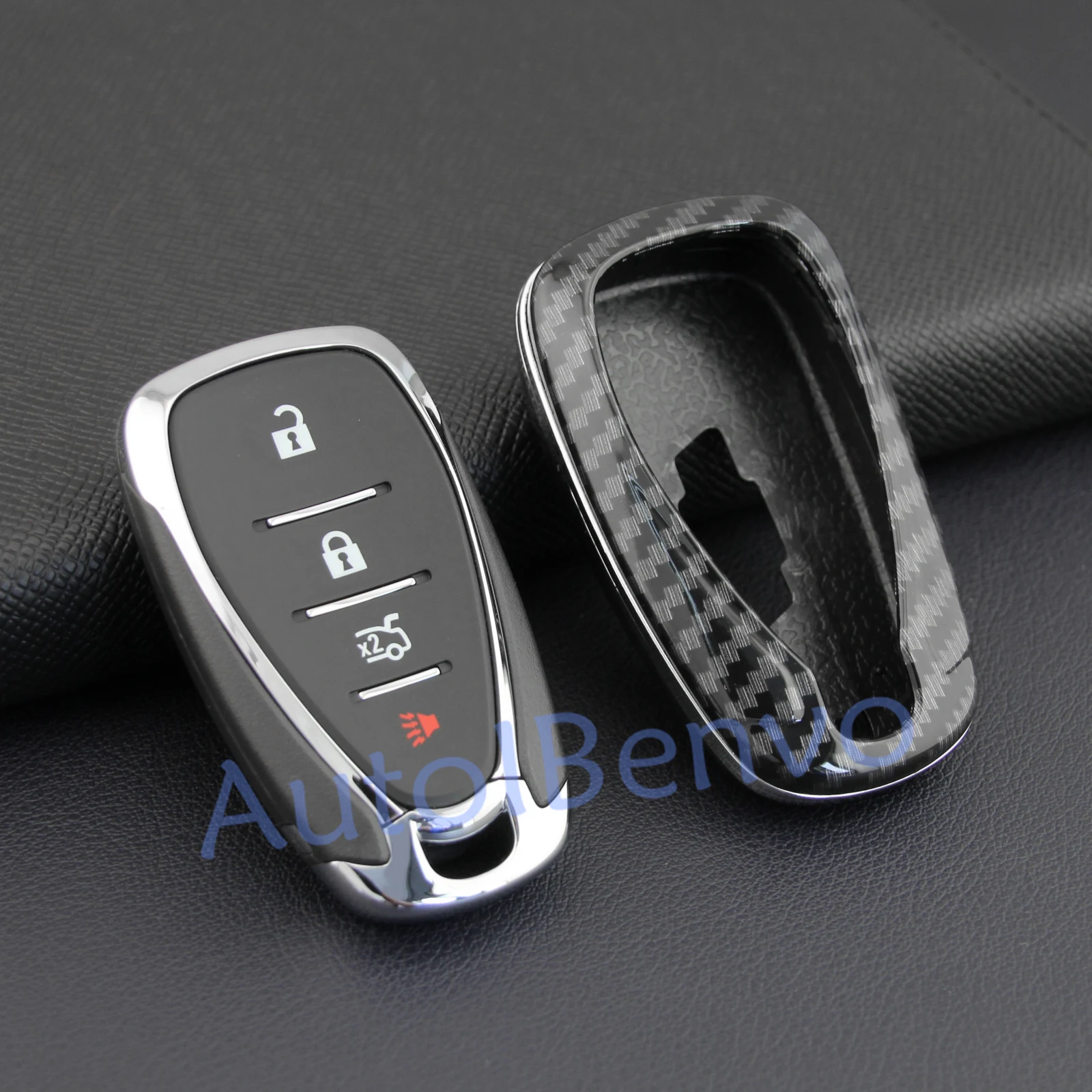 Прочный защитный чехол для ключей автомобиля из углеродного волокна Chevrolet Cruze Malibu