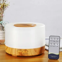 air humidifier electric air diffuser aroma humidifier mist wood grain oil aromatherapy mist maker led light for car home