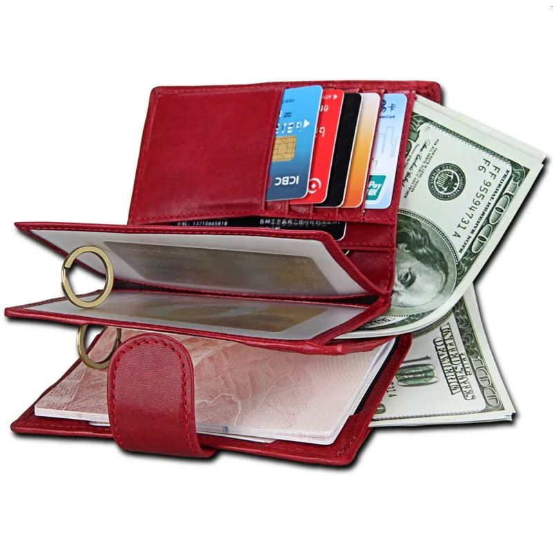 Модные короткие женские кошельки Обложка для паспорта из натуральной кожи чехол