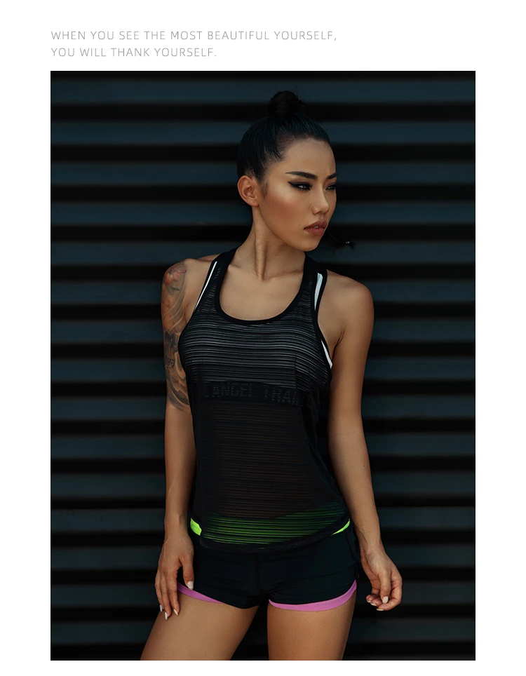 Women Sport tank Tops For Gym Vest Top Fitness Sleeveless T Shirt Sports Wear Yoga tank top Clothes Gym Vest Running workout