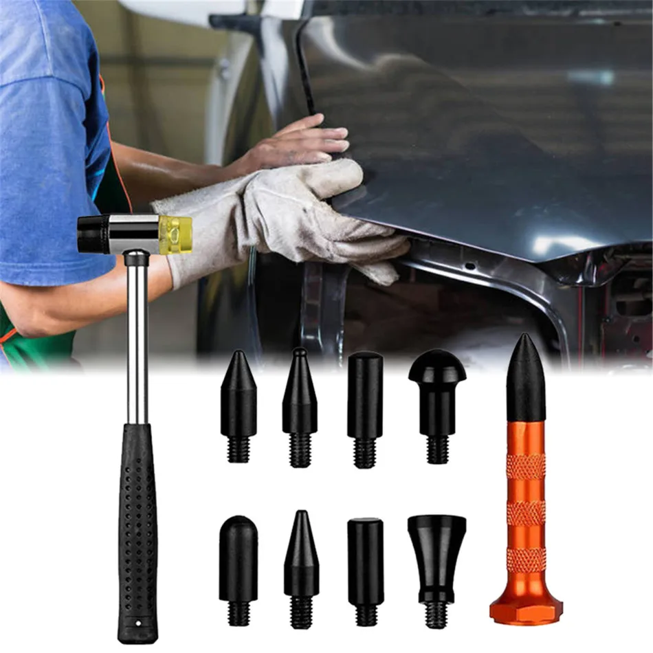 

3Types Car Repair Tool Car Body Paintless Dent Repair Knock Down Pen Aluminum Tools Tap Down Pen Hand Tools for Dent Remove Hail