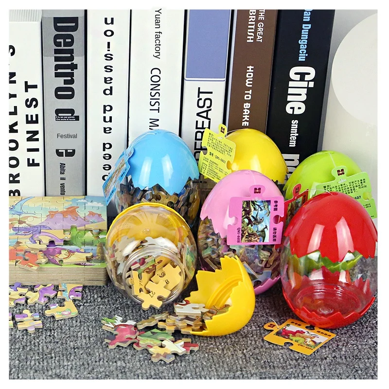 60 штук новинка динозавр яйцо деревянная головоломка Детская образовательная