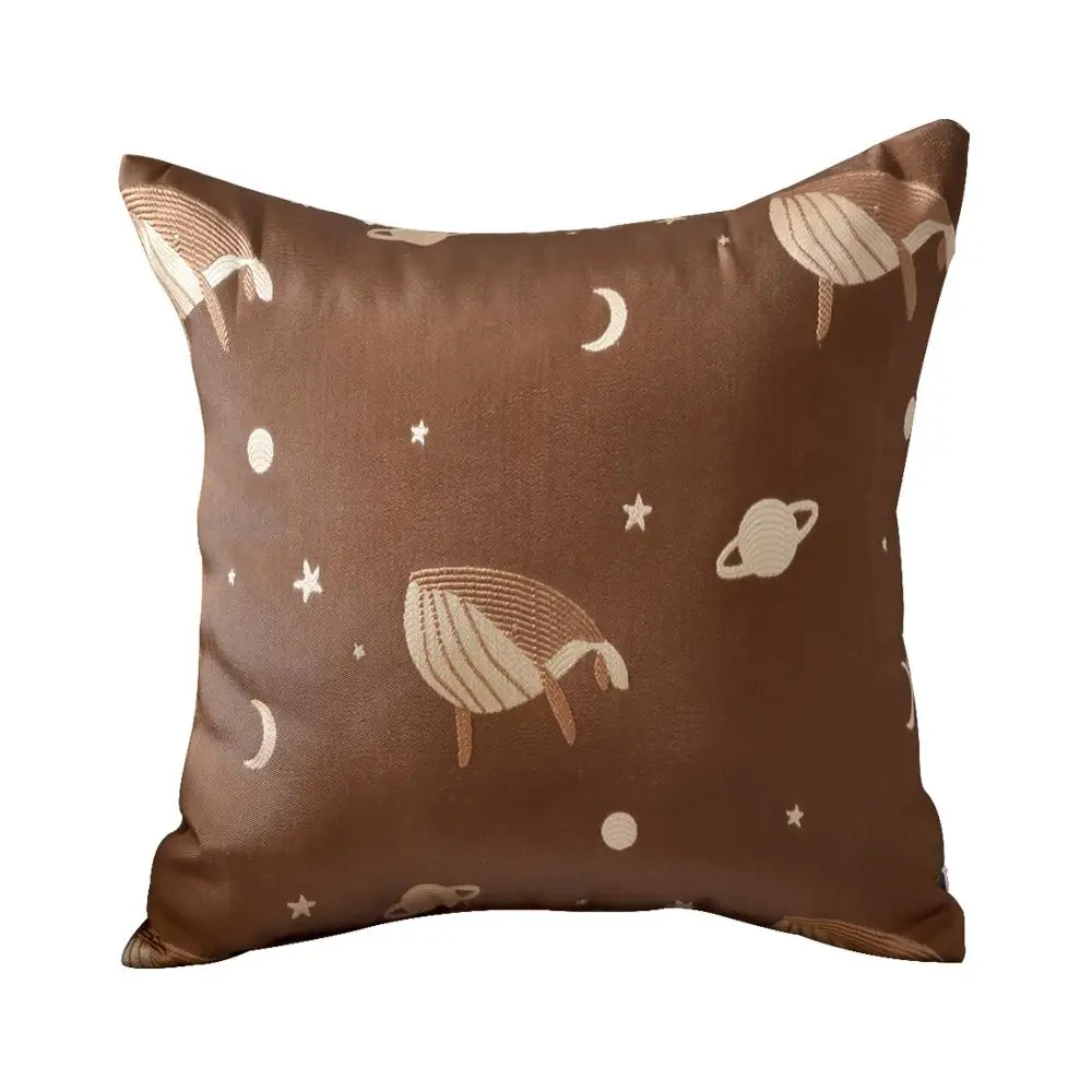 Brown NAPEARL, 1 шт., детская спальня, стул, диван, Декор, наволочки, текстиль, Современная наволочка, Кит, жаккард, квадратный, элегантный, мультяшный - Цвет: Brown