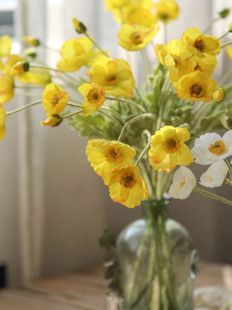 

Four Beauties Flower Simulation Flower American Living Room Table Flower Arrangement Silk Flower Garden Style Home Decoration