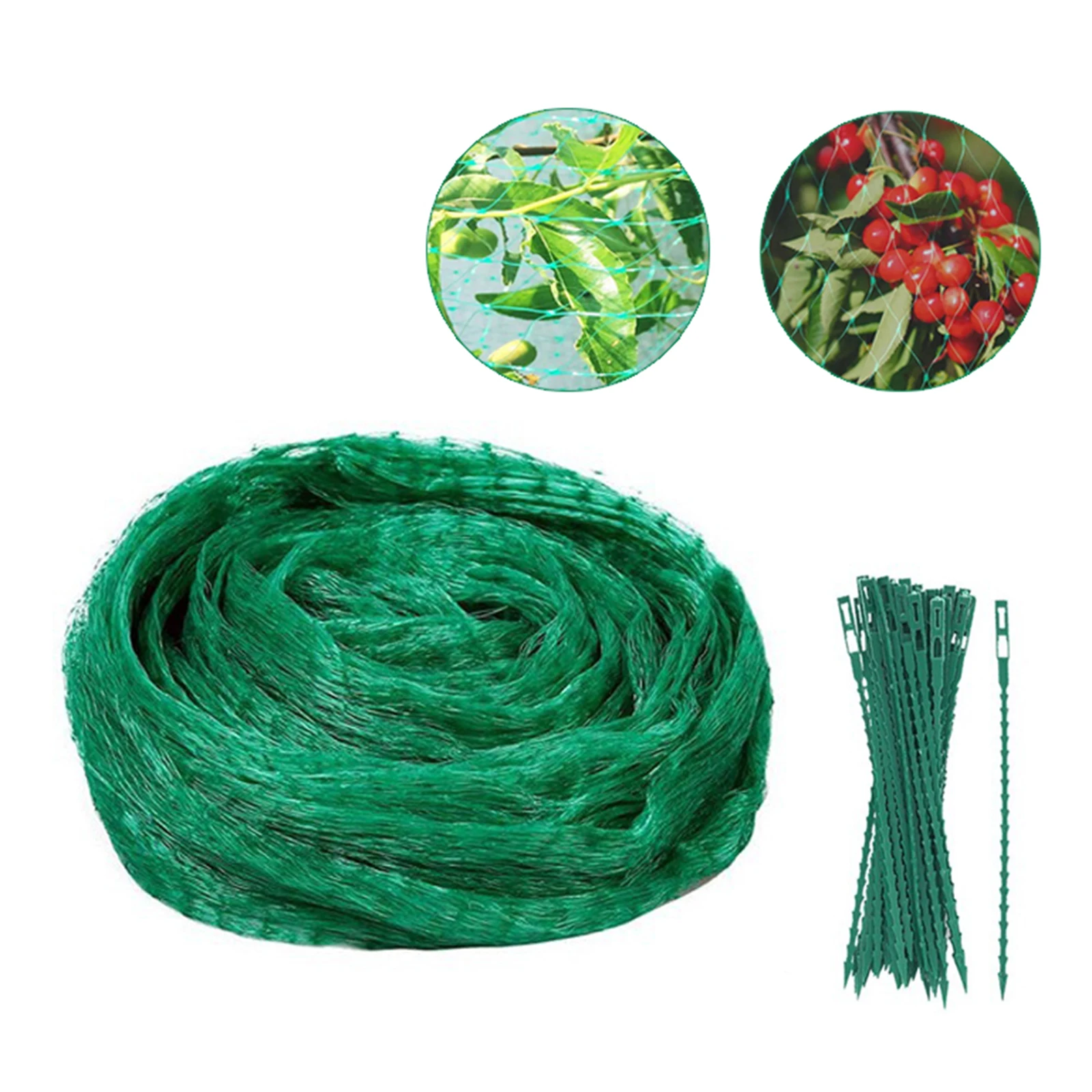 

Garden Net Bird-proof Net Easy To Use Green 4M X 10M / 13Ft X 33Ft With 30 Cable Ties Fruit Trees Netting