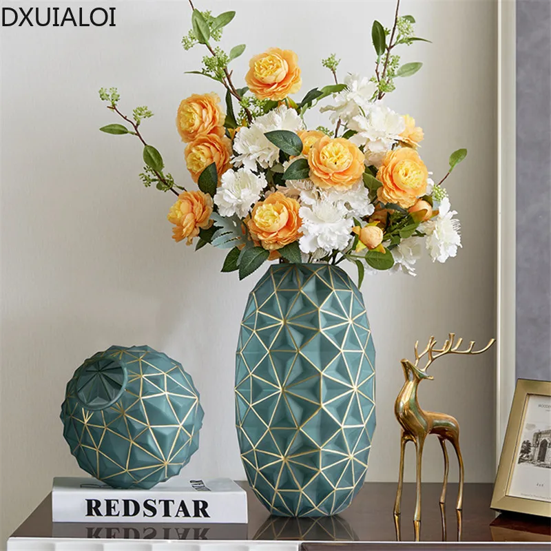 Светильник в скандинавском стиле роскошная матовая ваза для гостиной сушеные