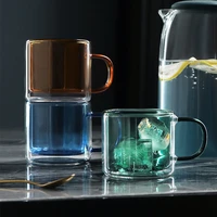 double wall glass mug resistant tea beer milk lemon juice cup drinkware lover coffee cups mug gift