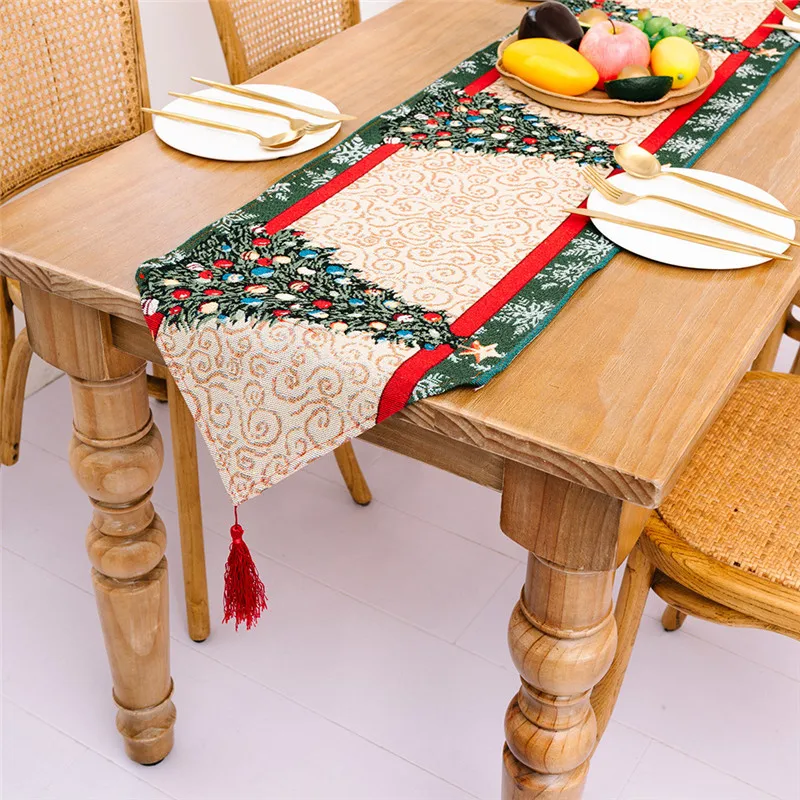 

Christmas Decorations for Home Table Christmas Placemats Non Slip Heat-Resistant Ornaments Table Navidad New Year Noel Decor