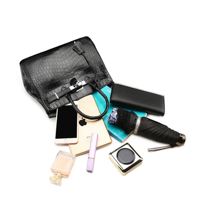 

2021 High Quality Customized Lady's Handbag Crocodile Leather Luxury Bag
