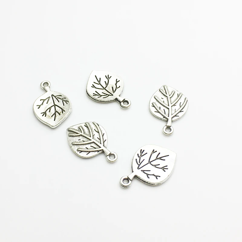 Подвески из металлического сплава 15*22 мм 20 шт./лот подвеска в виде листа с