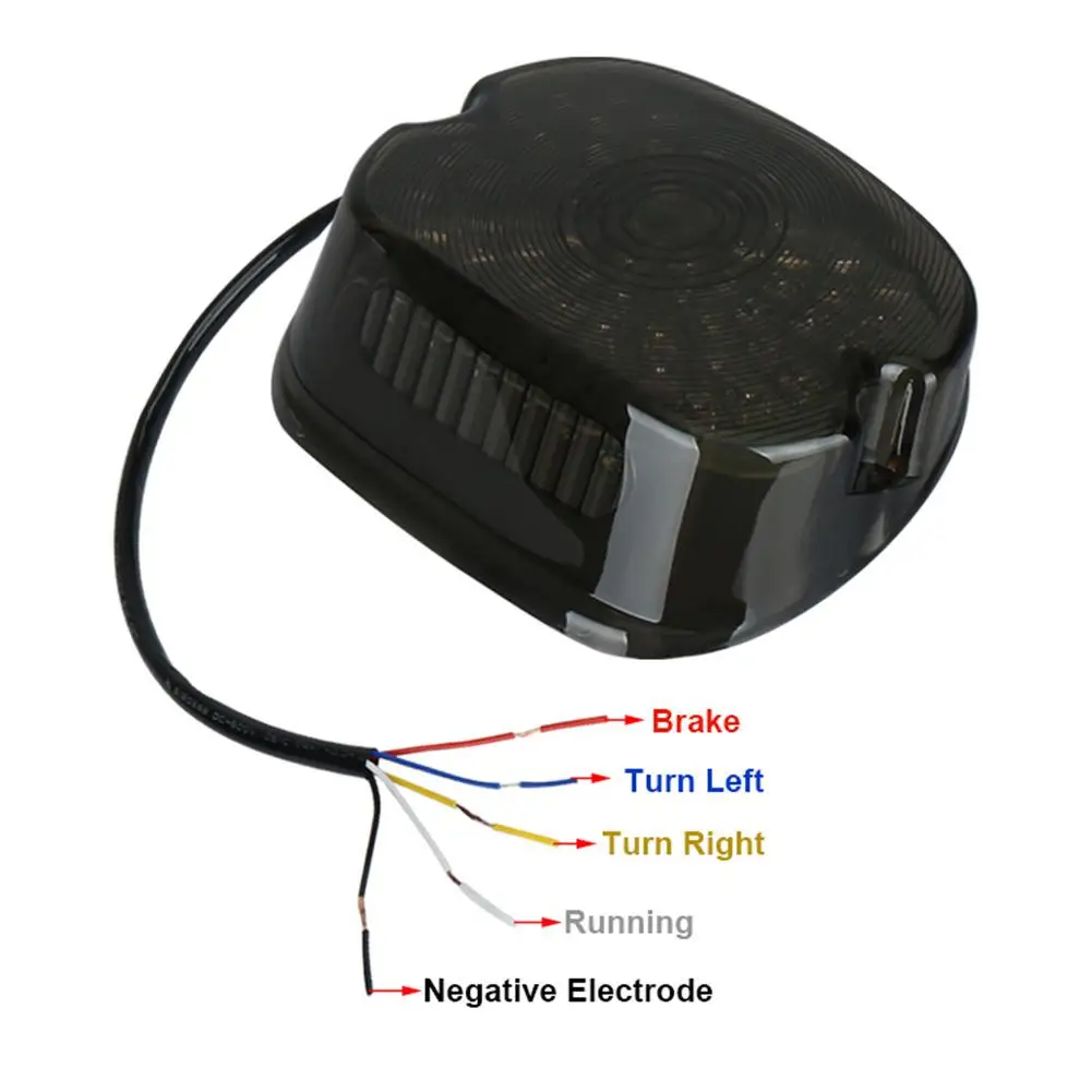 Мотоцикл светодиодный фонарь светильник дым/красный объектив тормозной