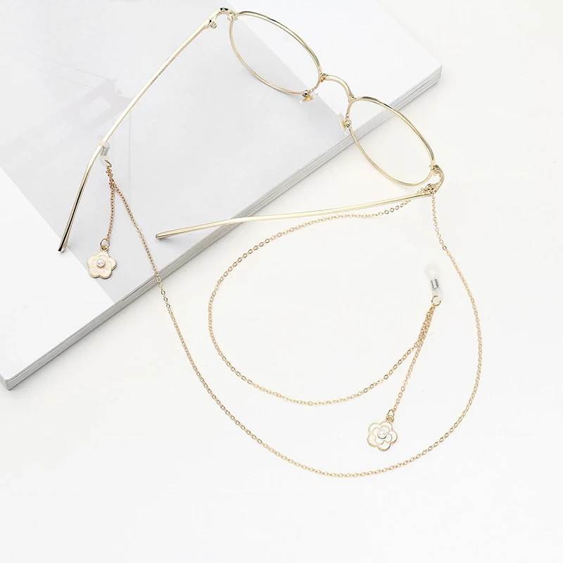 

Fashion Pearl Plum Flower Glasses Chain Women Men Eyeglass Cord Sunglasses Cord Retainer Holder Eyewear Lanyard Neck Strap Rope