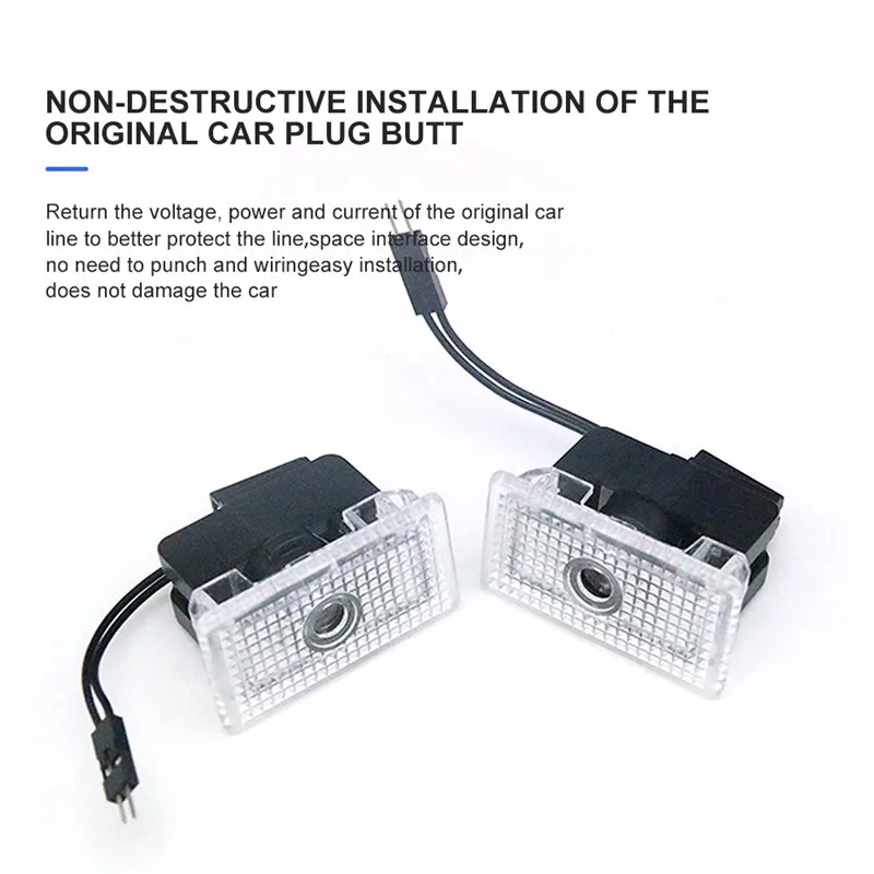

2Pcs Led Car Door Welcome Light Logo Projector Laser Lamp For Tesla Model S Tesla Model 3 X Y Auto Accessories