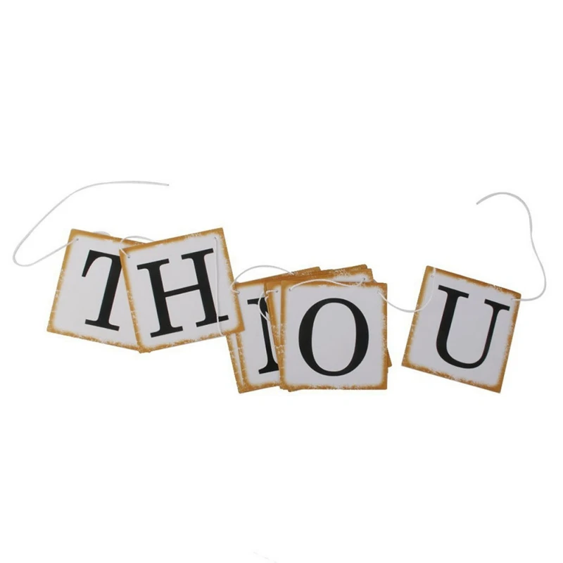 Европейский Американский стиль ретро свадебное Pull флаг спасибо праздничное